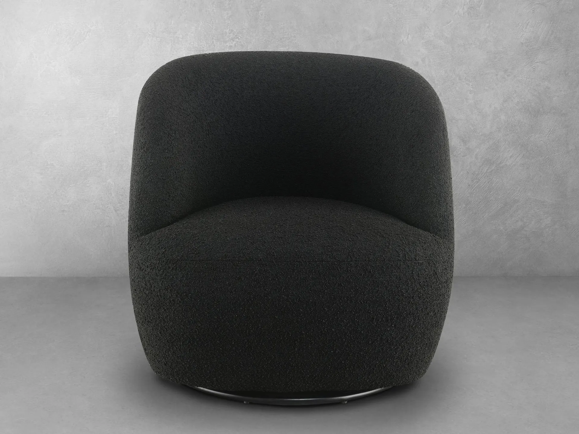 Blair Bouclé Swivel Chair - Black