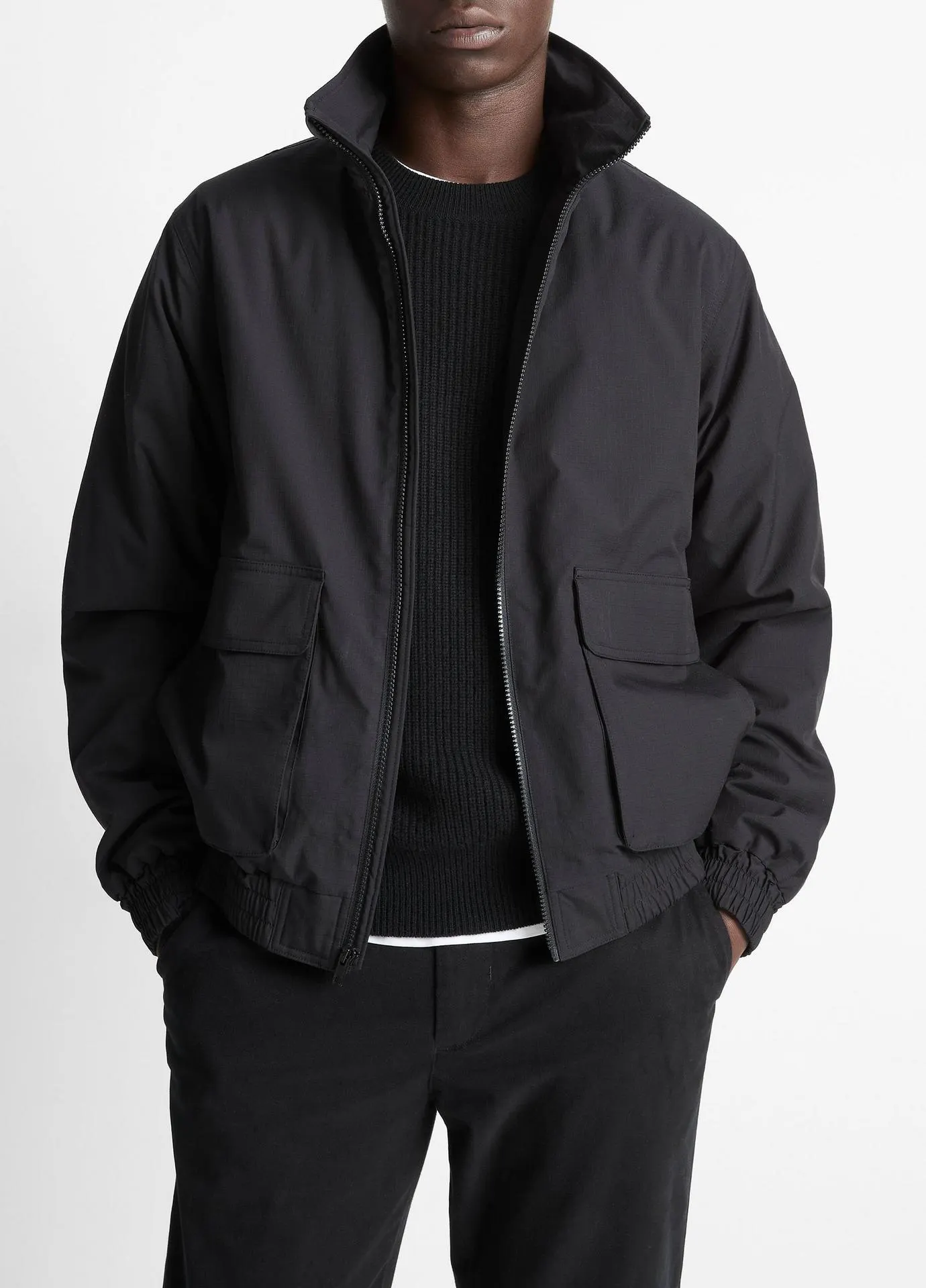 Italian Cotton Ripstop Bomber Jacket