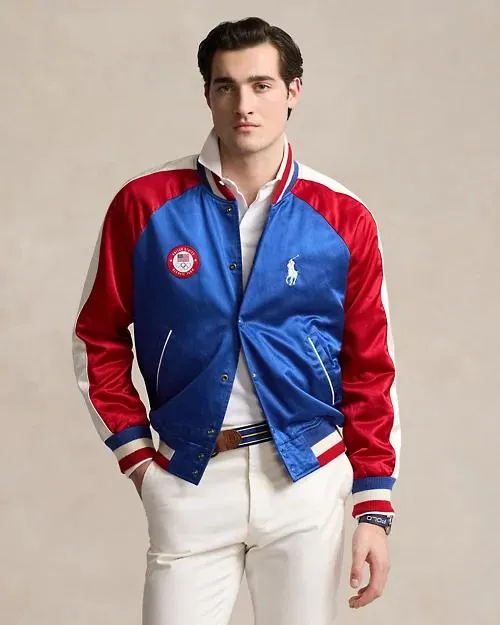 Team USA Satin Baseball Jacket