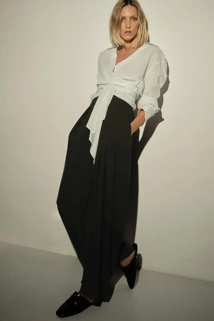 STRIPED WRAP TOP ZW COLLECTION