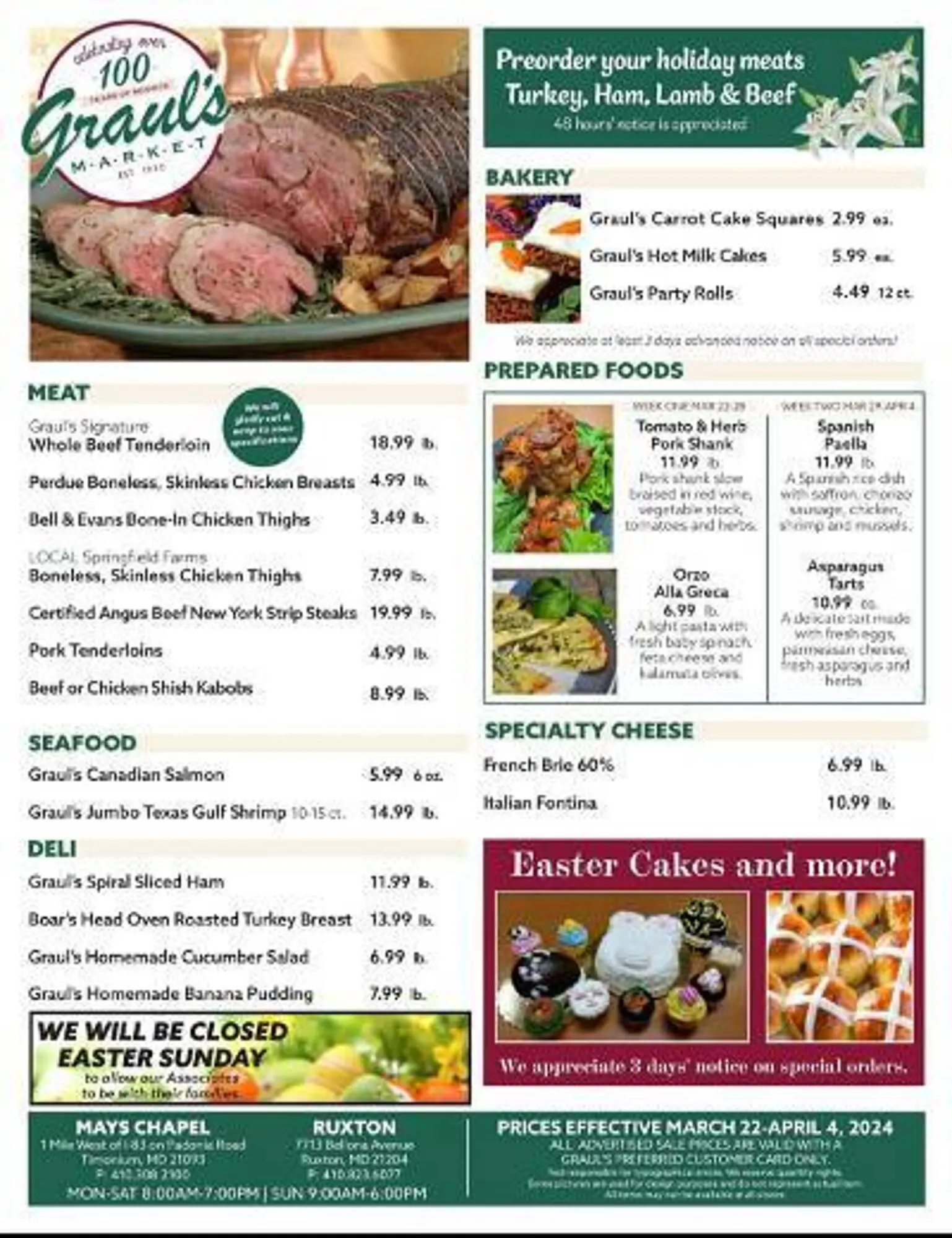 Weekly ad Graul's Market Weekly Ad from March 22 to April 4 2024 - Page 