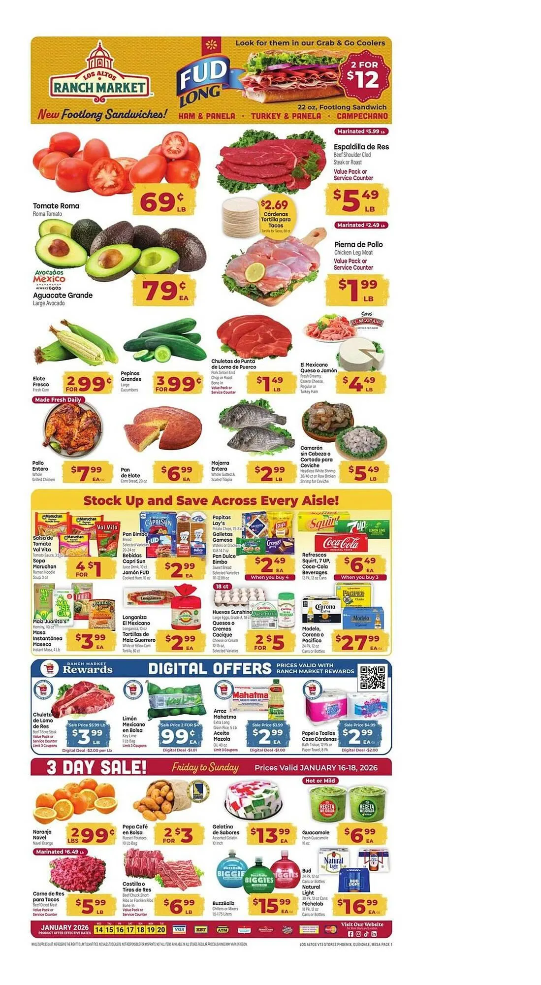 Weekly ad Los Altos Ranch Market weekly ad from January 14 to January 20 2026 - Page 1