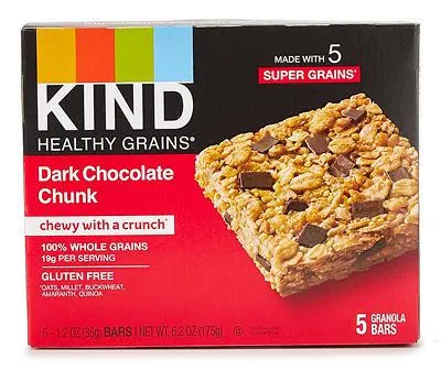 Dark Chocolate Chunk Healthy Grains Bars, 5-Pack