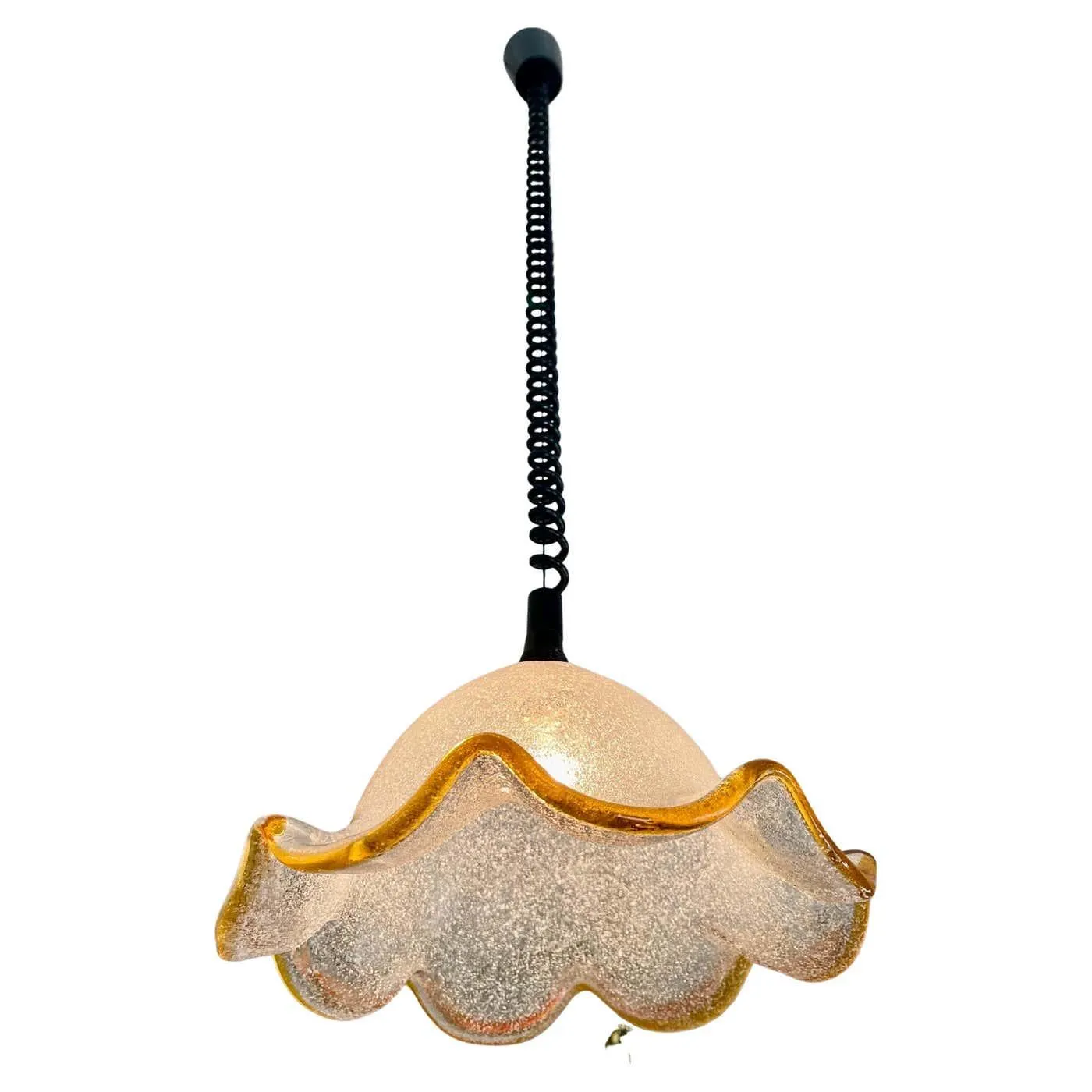 Mazzega Pendant with Glass Murano Bicolore , Italy, 1970