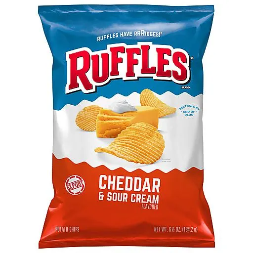Ruffles Cheddar &amp; Sour Cream Potato Chips 6.5 oz bag