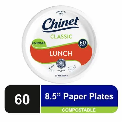 Chinet® Classic Lunch Paper Plates - White
