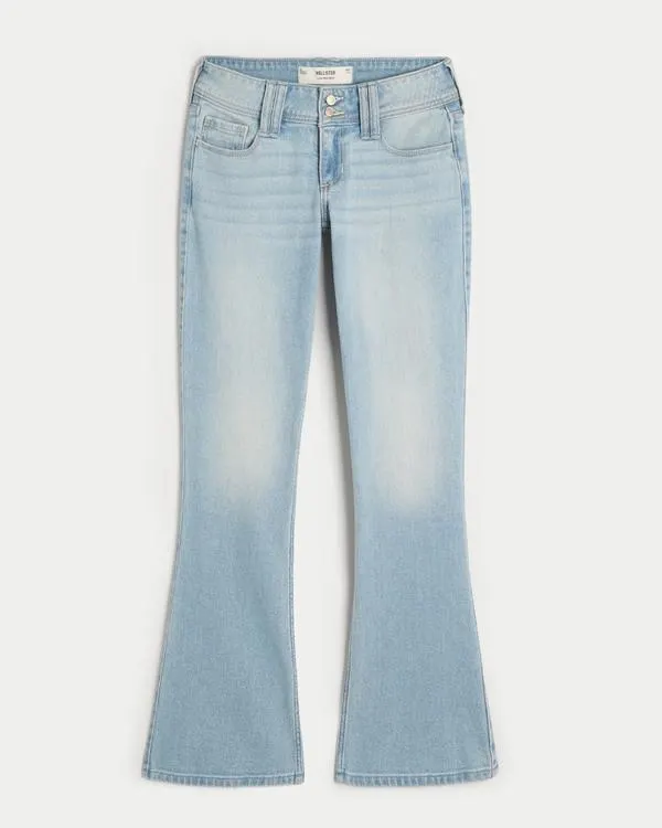 Low-Rise Light Wash Bootcut Jeans