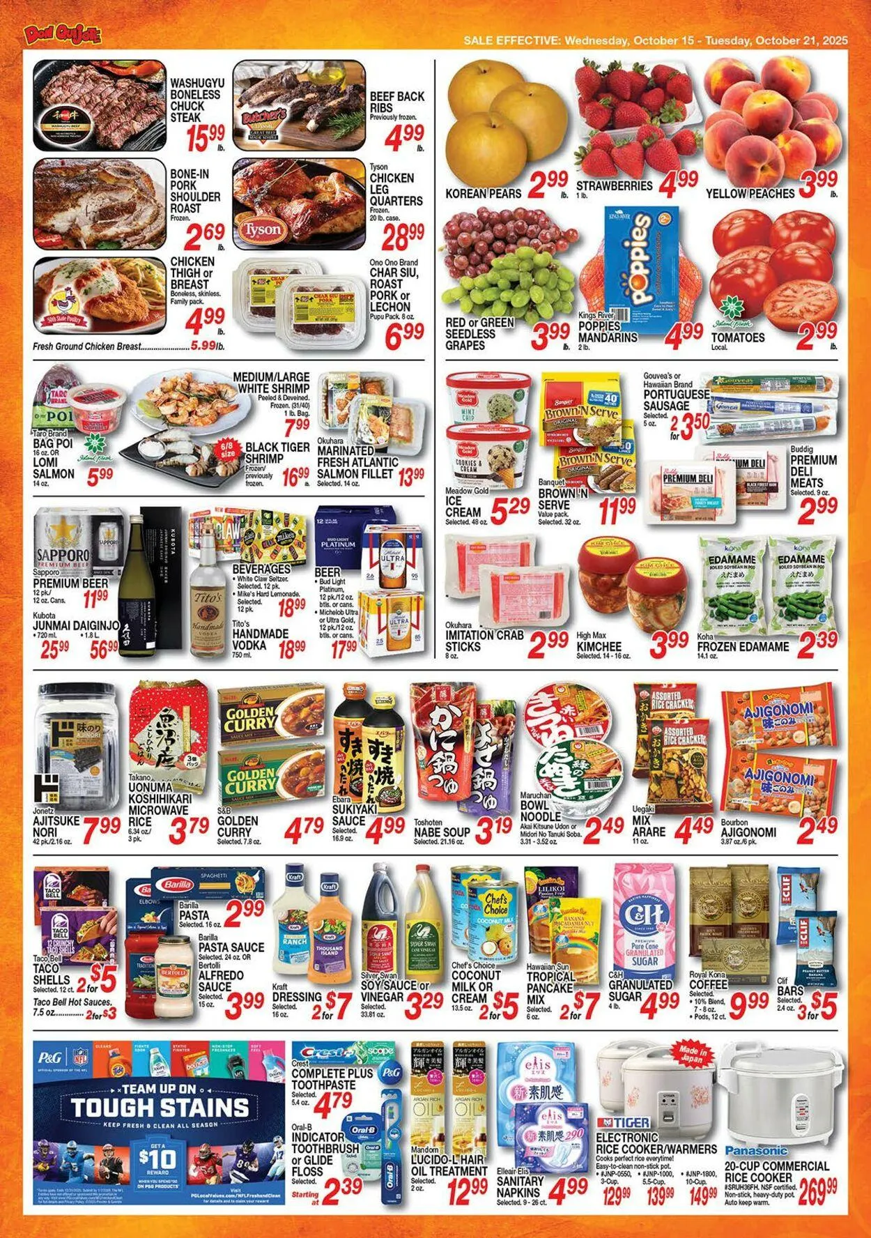 Weekly promotion Don Quijote Hawaii spanning from October 15 to October 21 2025 - Page 4 for Catalogue 365