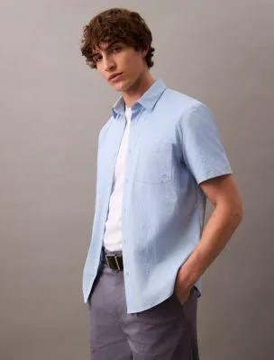 Solid Seersucker Classic Button-Down Shirt