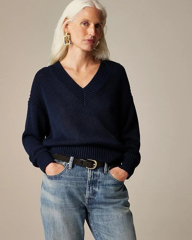 Relaxed V-neck sweater