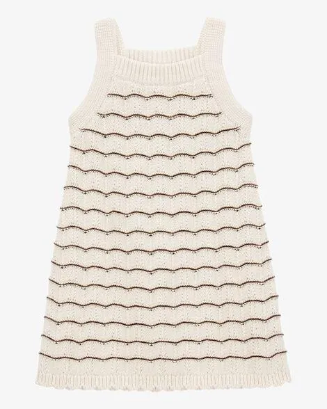Baby Striped Crotchet Knit Tank Dress
