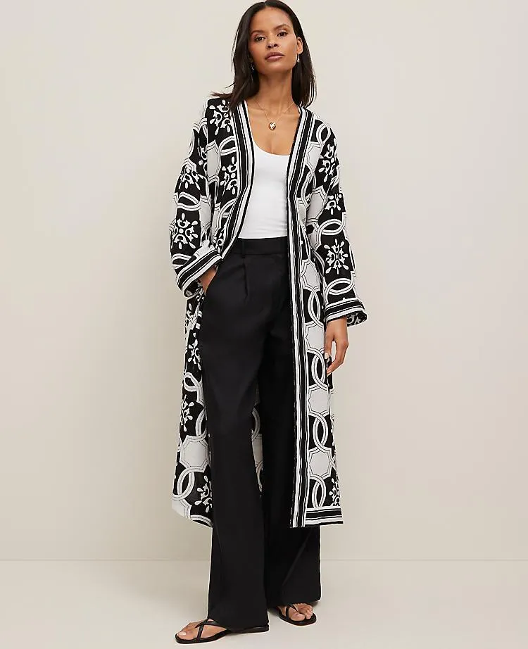 Tiled Long Belted Kimono