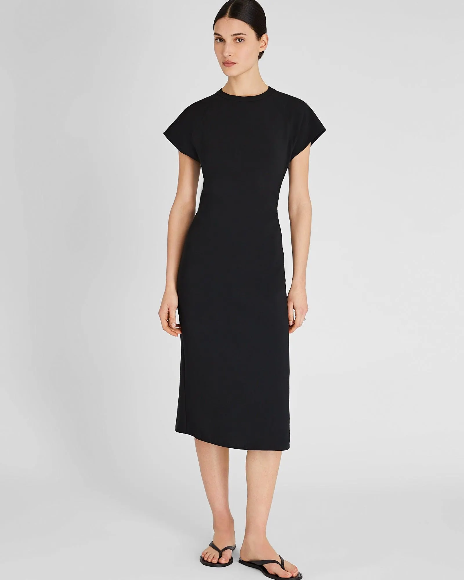 Raglan Sleeve Crepe Dress