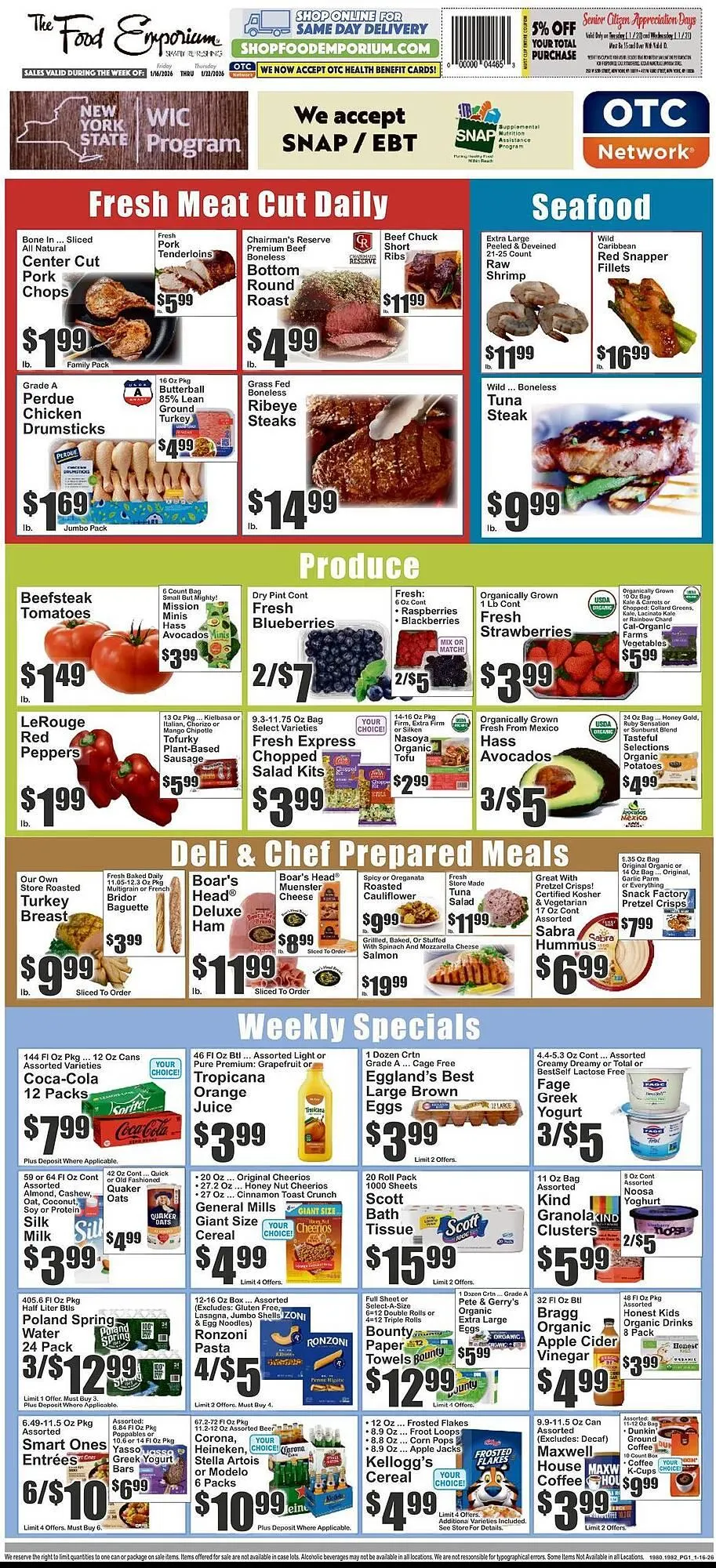 Weekly ad The Food Emporium circular from January 16 to January 22 2026 - Page 1