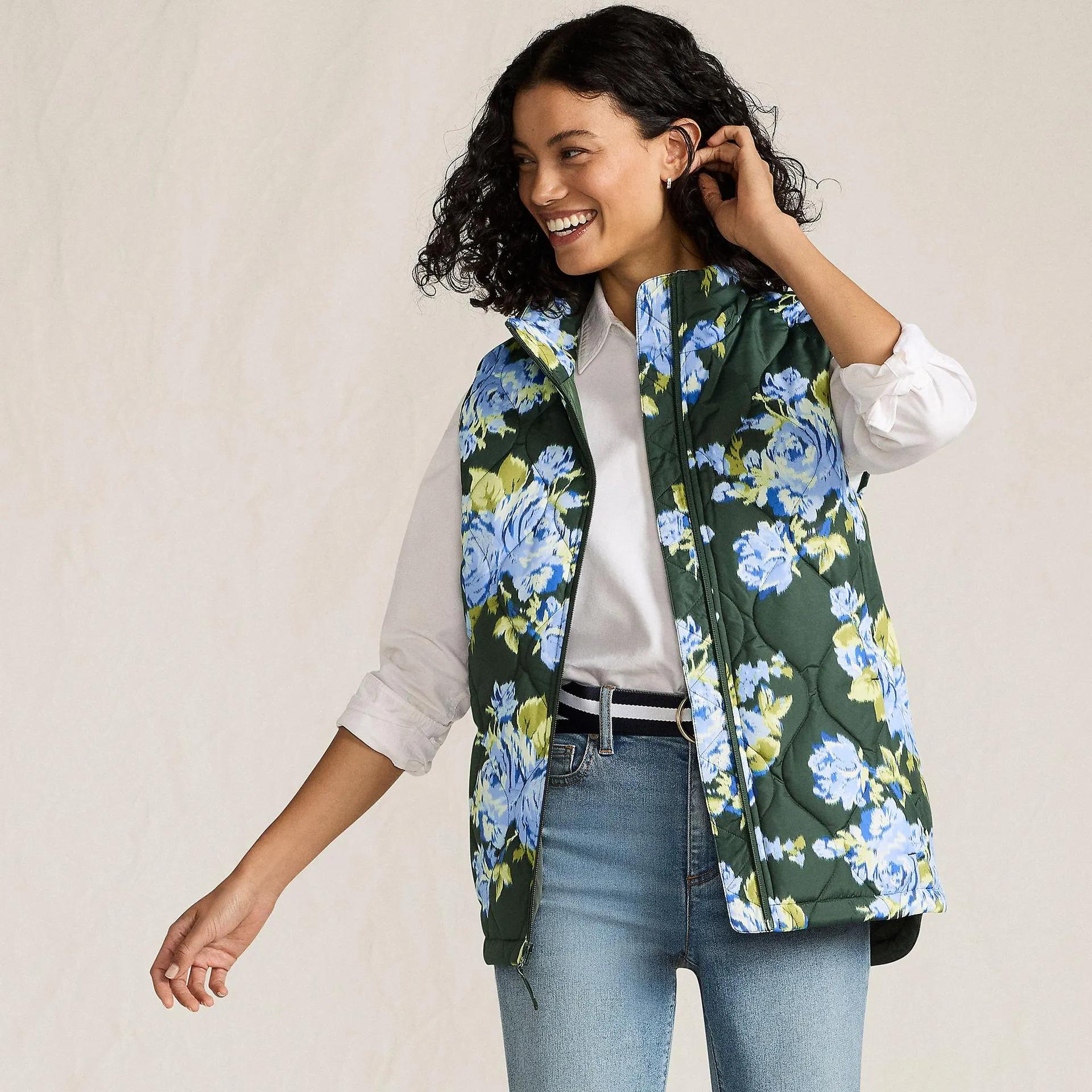 Women's Print FeatherFree Quilted Insulated Vest