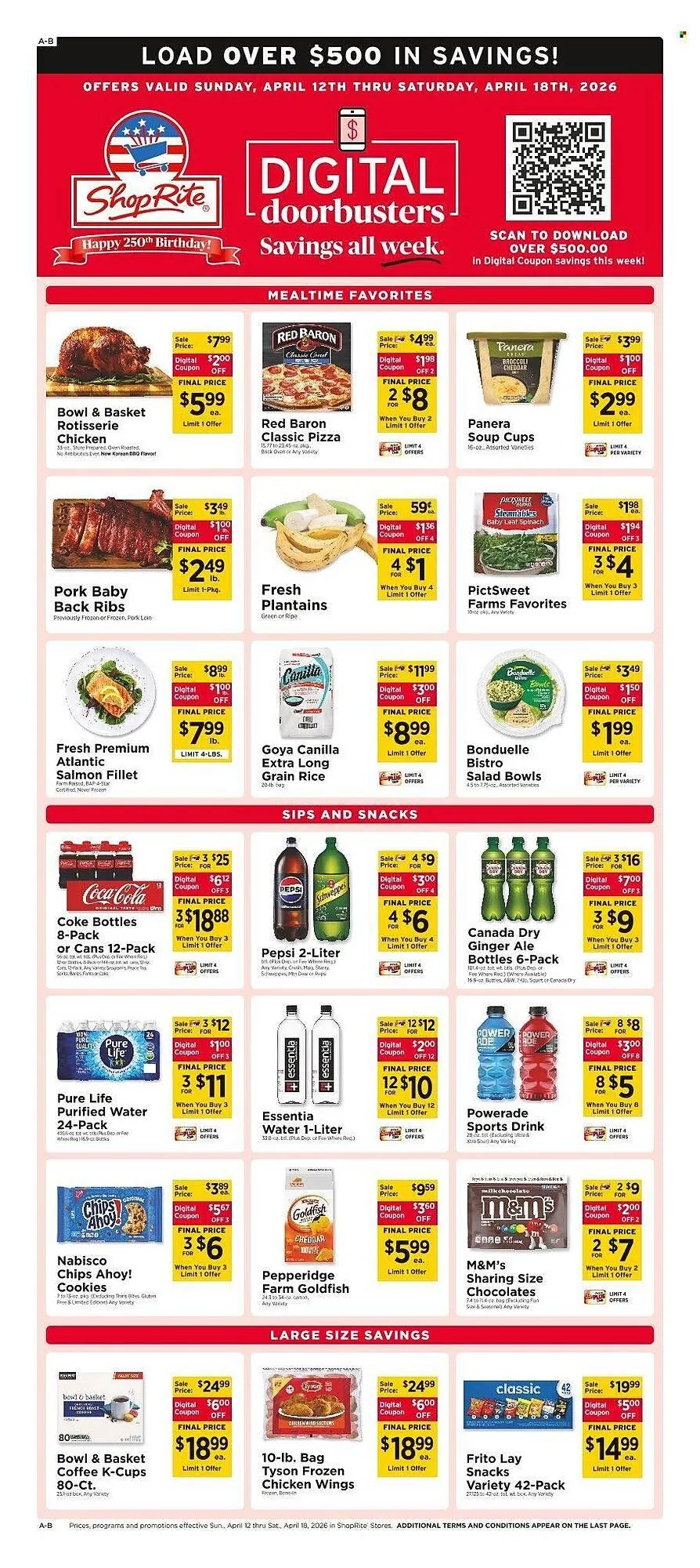 Weekly ad ShopRite flyer from April 12 to April 18 2026 - Page 1