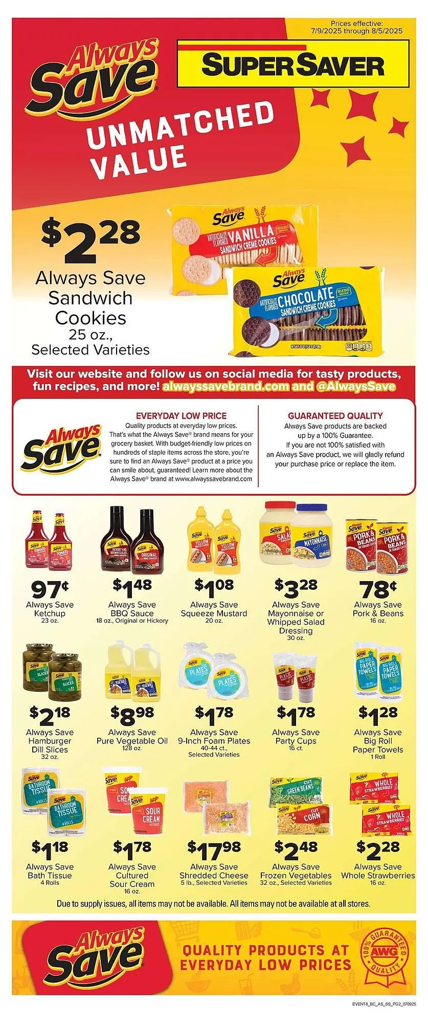 Weekly ad Super Saver Weekly Ad from July 9 to August 5 2025 - Page 2