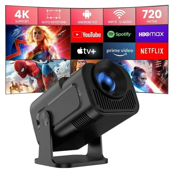 XCLOUD 720P LCD Multimedia Projector, Wide-Throw, Full HD, with Power Cable, Manual & Remote