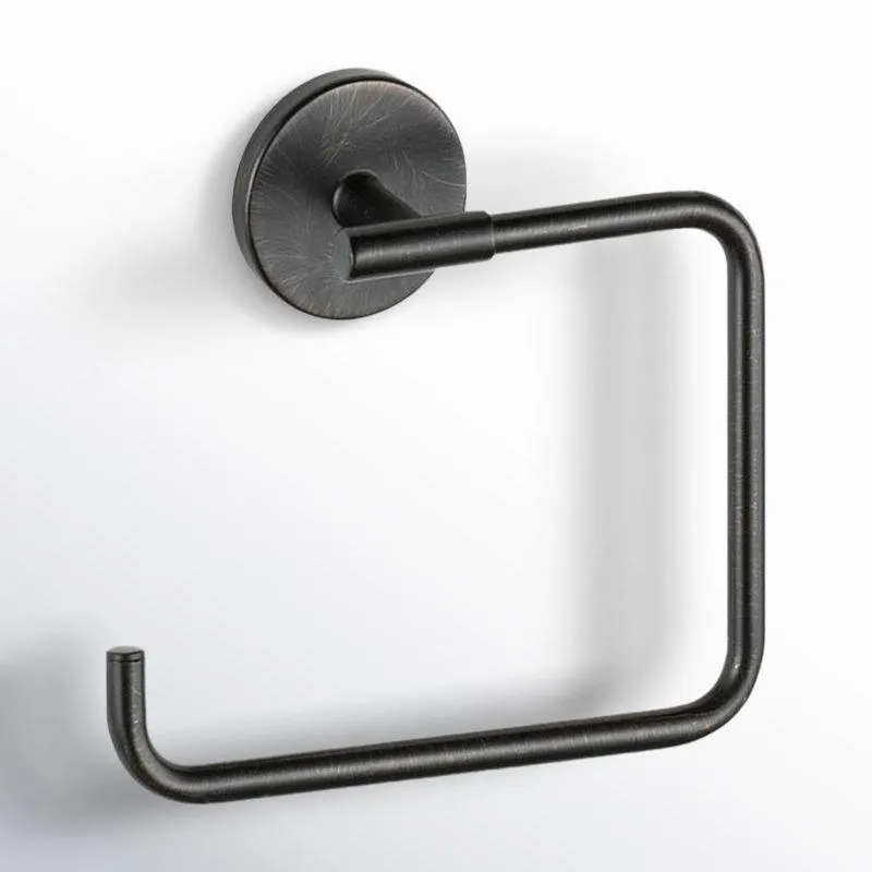 Matte Black Trinsic Wall Mount Square Open Towel Ring Bath Hardware Accessory (Part number: 759460-BL)