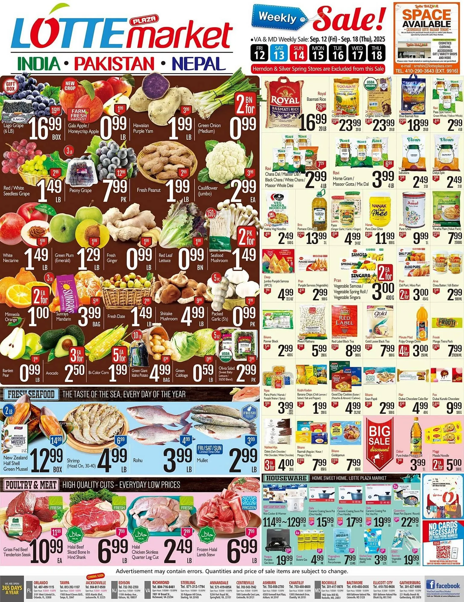 Weekly promotion Lotte Plaza Market weekly ad spanning from September 12 to September 18 2025 - Page 2 for Catalogue 365