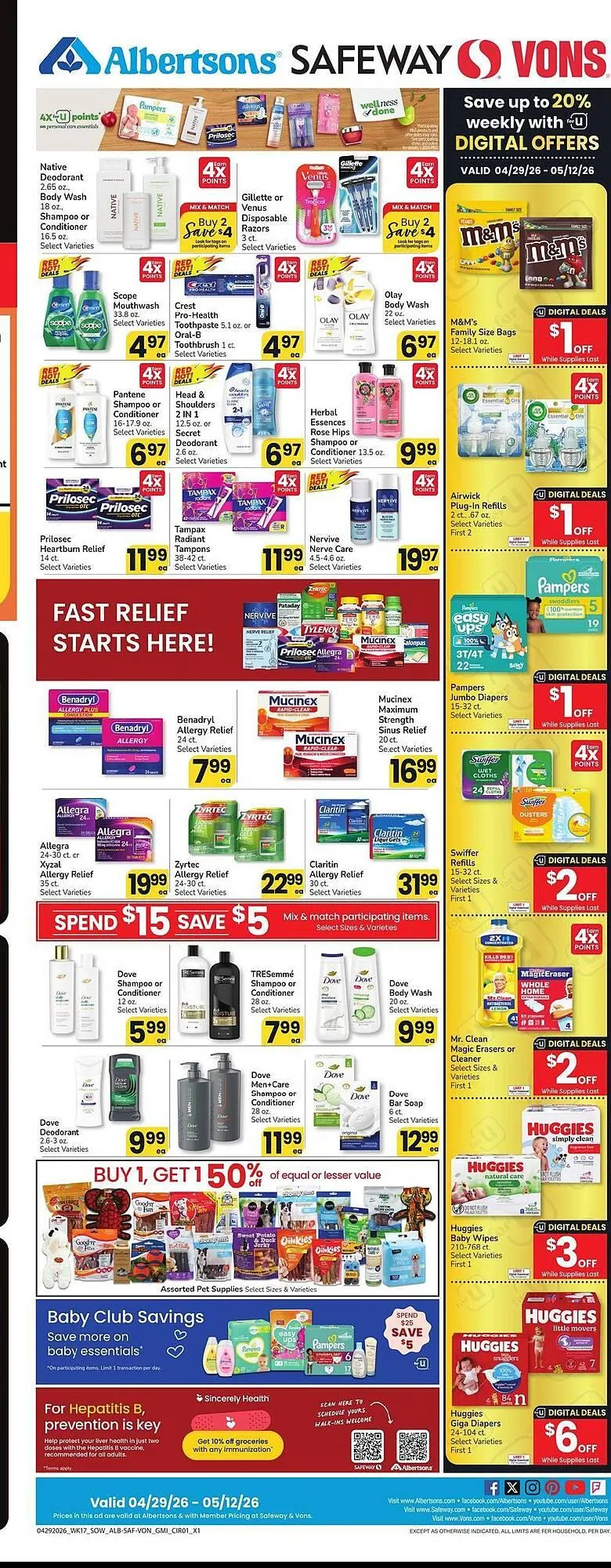 Weekly promotion Safeway weekly ad spanning from May 6 to May 12 2026 - Page 9 for Catalogue 365