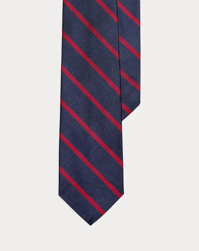 Striped Silk Repp Narrow Tie