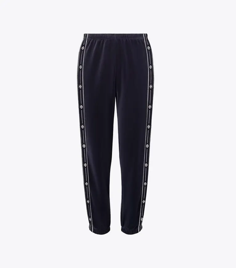 T LOGO VELOUR JOGGER