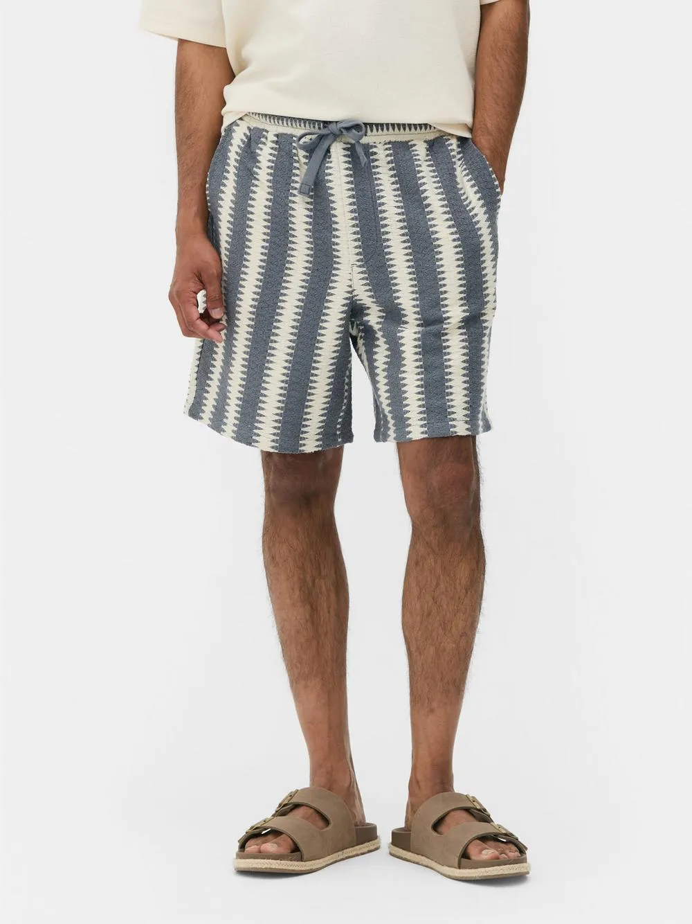 Striped Crochet Shorts