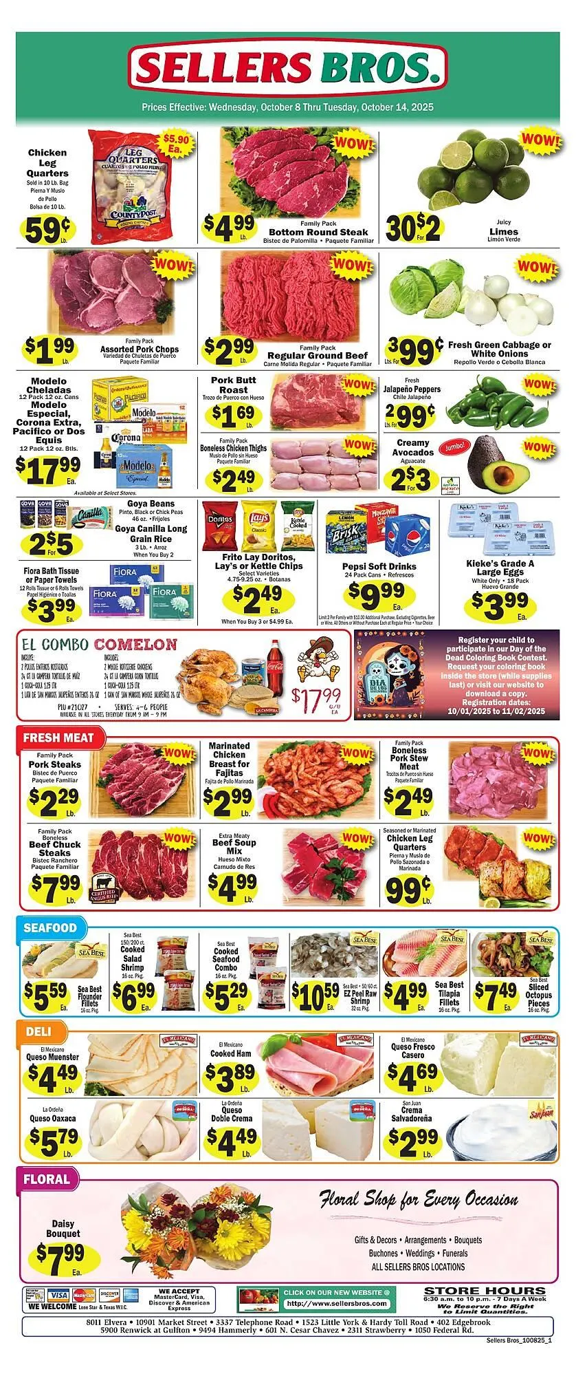 Weekly ad Sellers Bros weekly ad from October 8 to October 14 2025 - Page 1