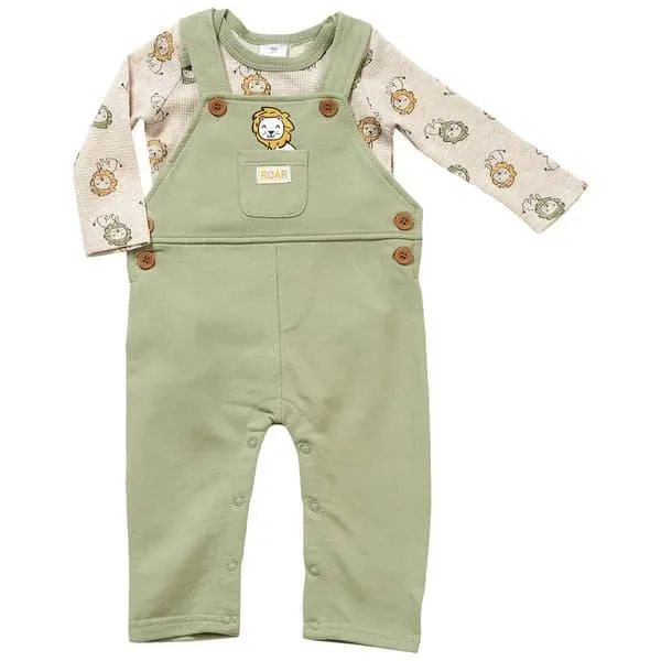 Baby Boy (3-9M) Little Beginnings® Lion Bodysuit & Overalls Set