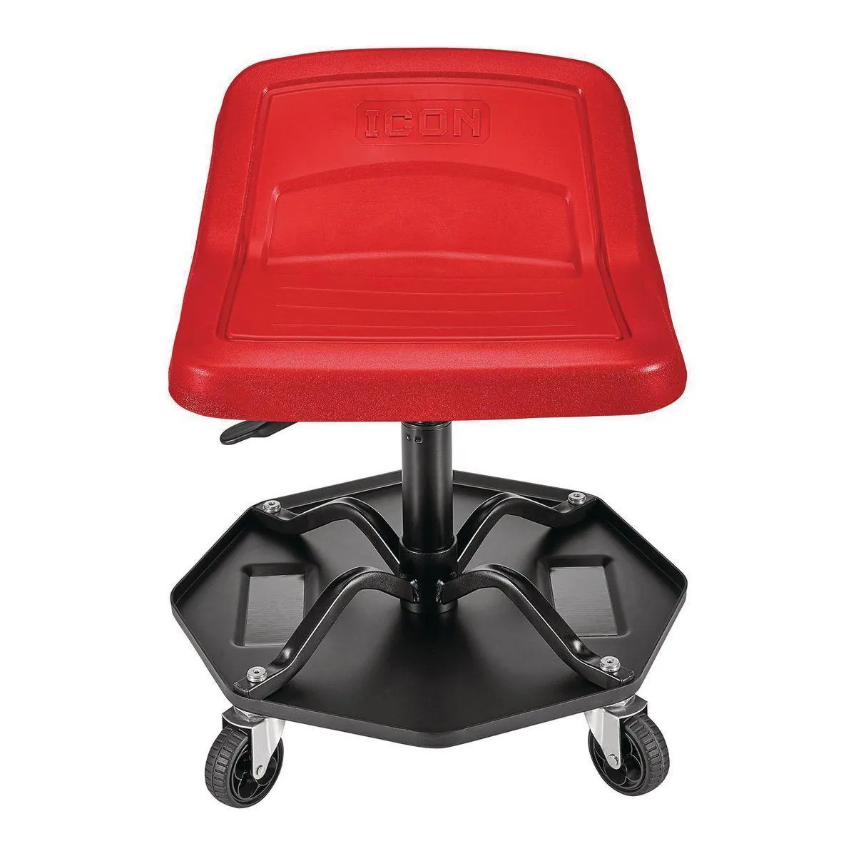 ICON Professional Adjustable Shop Seat with Tool Storage, Red