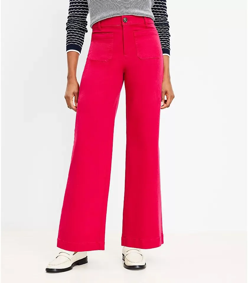 Palmer Wide Leg Pants in Twill
