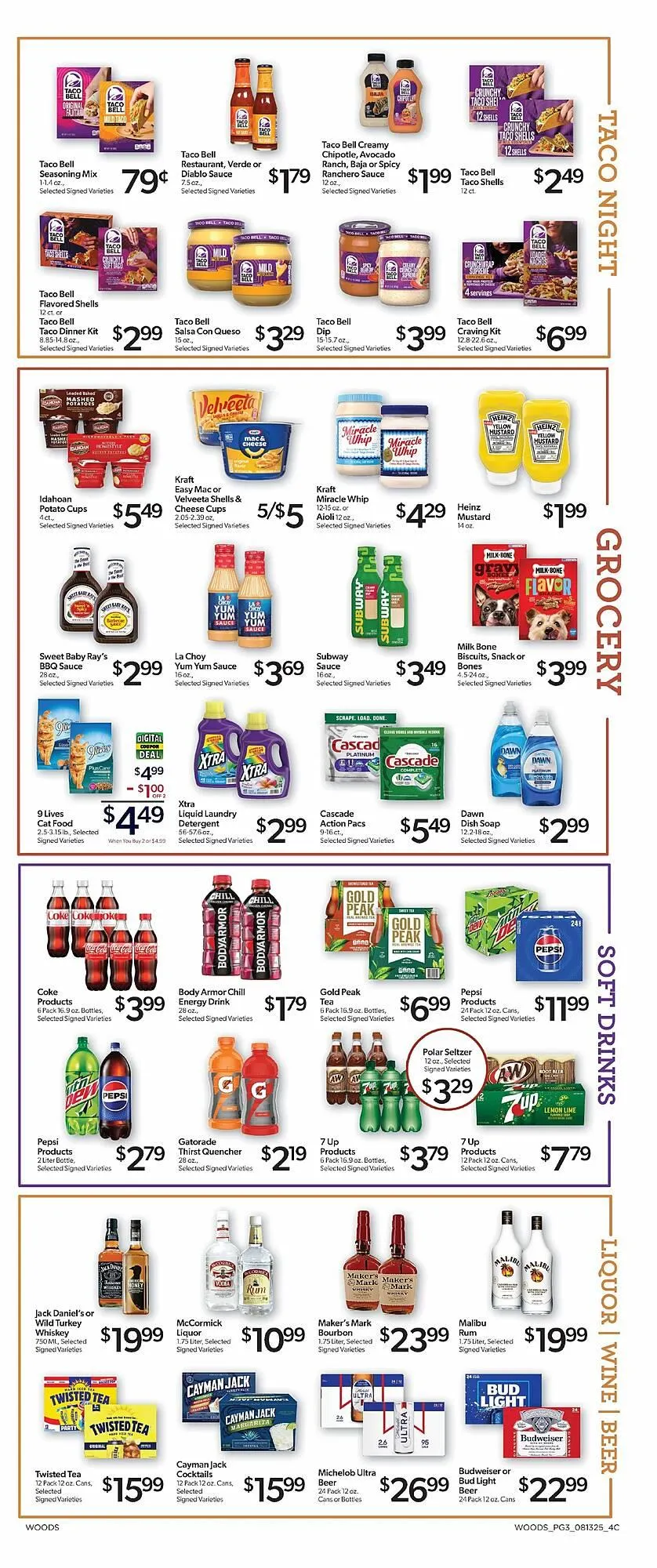 Weekly ad Woods Supermarket Weekly Ad from August 13 to August 19 2025 - Page 3