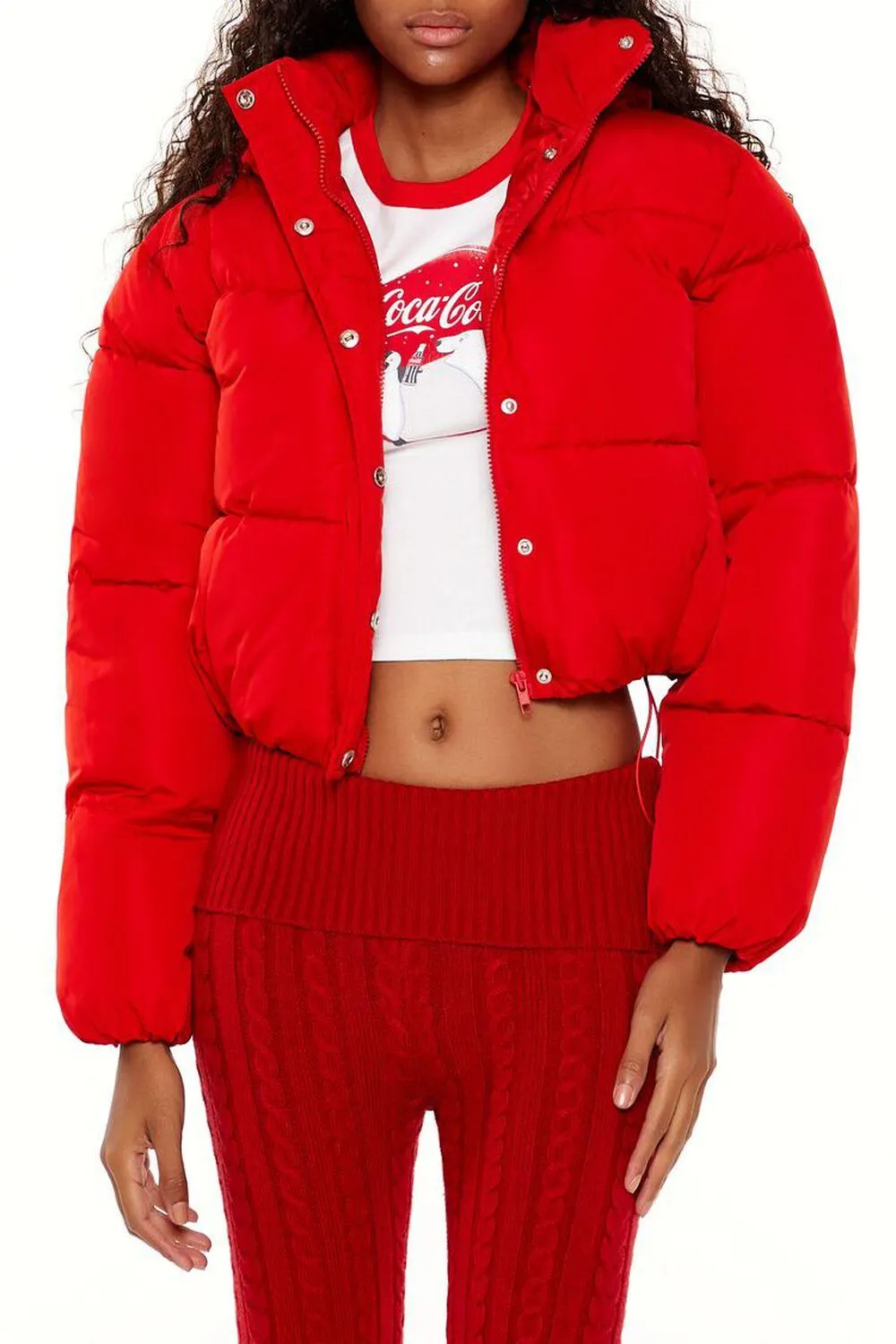 Hooded Cropped Puffer Jacket