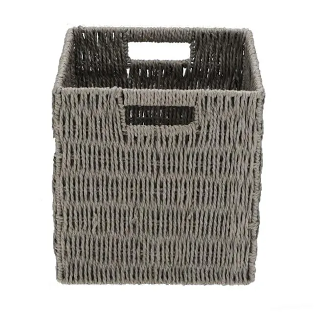 allen + roth ( 10.5-in W x 11-in H x 10.5-in D ) Gray Paper Basket