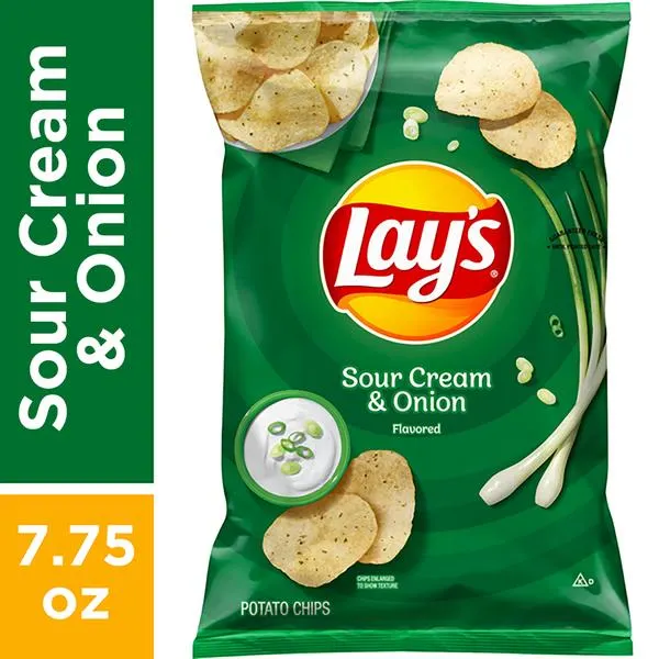 Lay's Potato Chips, Sour Cream & Onion Flavored