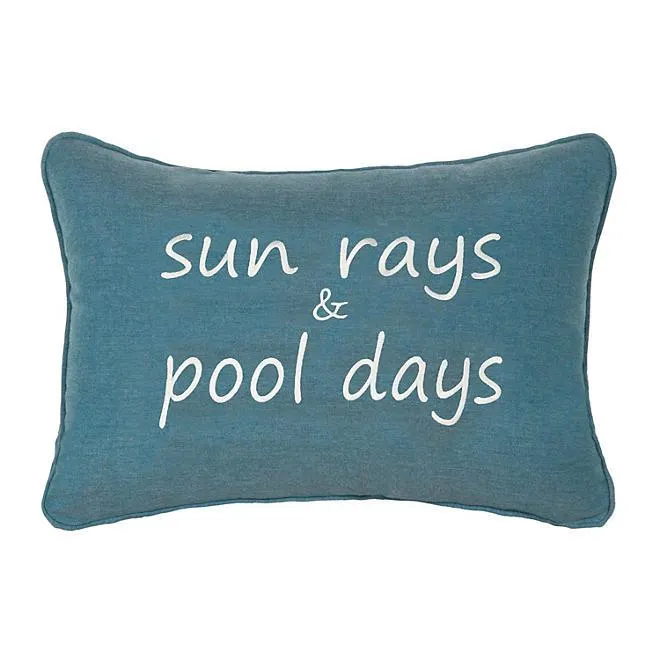 Peak Season Decorative Accent Pillow with Sunbrella Fabric, 14" x 20"