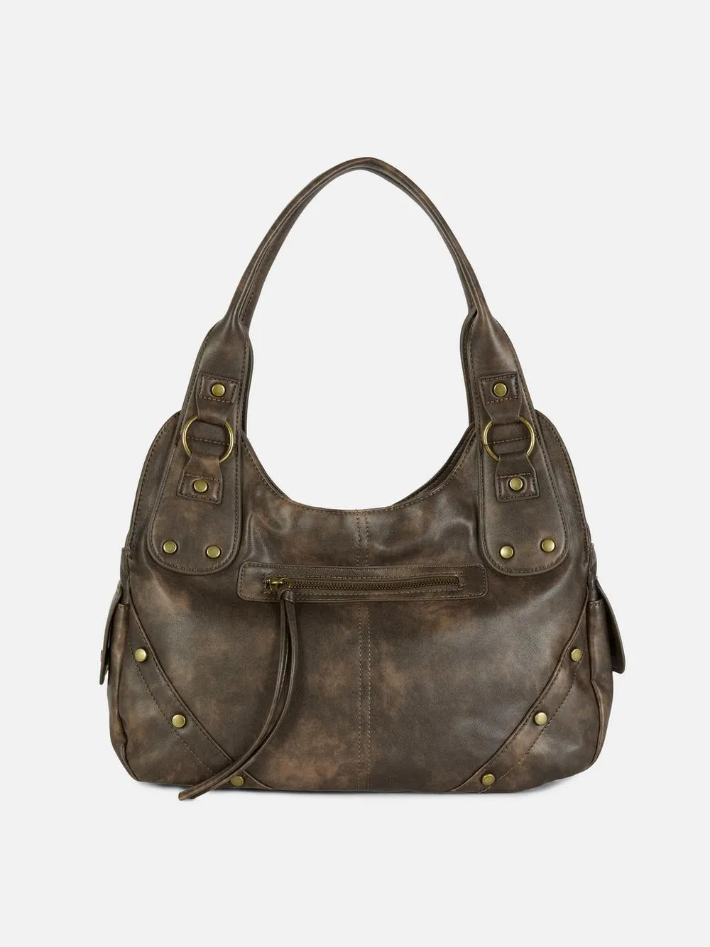 Distressed Slouchy Tote Bag