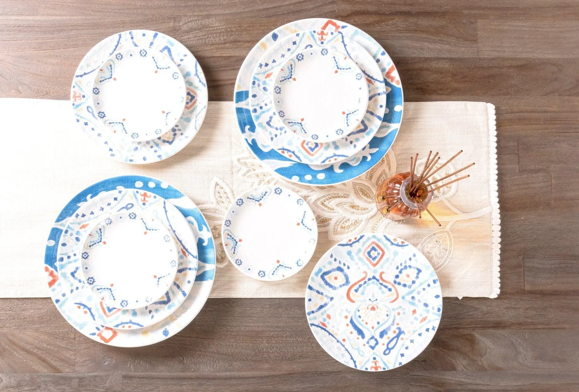 Pier 1 Carnival Salad Plates, Set of 4
