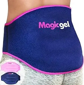 Magic Gel Ice Pack for Back Pain Relief | 2 Pack Reusable Lower Back Wrap for Hot or Cold Therapy | Relief for Lower Lumbar, Sciatic Nerve, Herniated or Degenerative Disc, Coccyx, Tailbone Pain