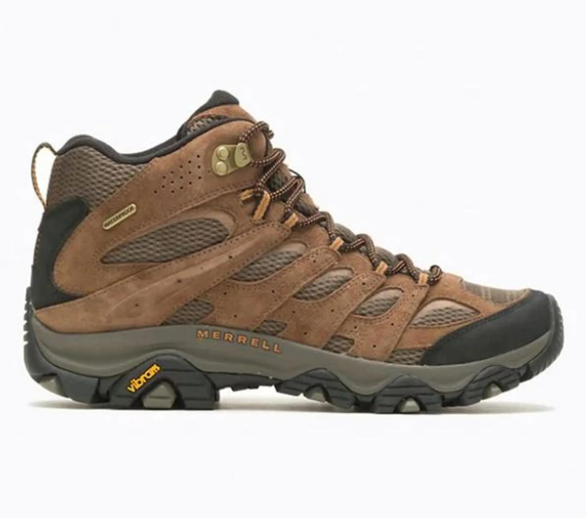 Merrell Mens MOAB 3 Mid Waterproof Wide Hunting Boots- Earth