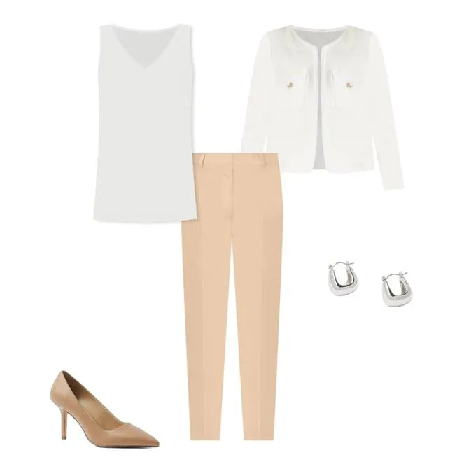 Mixed Media V-Neck Shell