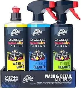 Armor All Podium Series 3-Piece Car Wash & Detail Kit Developed With Oracle Red Bull Racing, Includes Hybrid Ceramic Wash & Shine, Exterior Detailer Spray, and Interior Detailer Spray, 16 fl oz Each