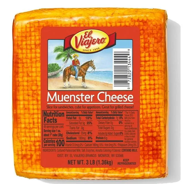 El Viajero Muenster Cheese, 3 lbs.