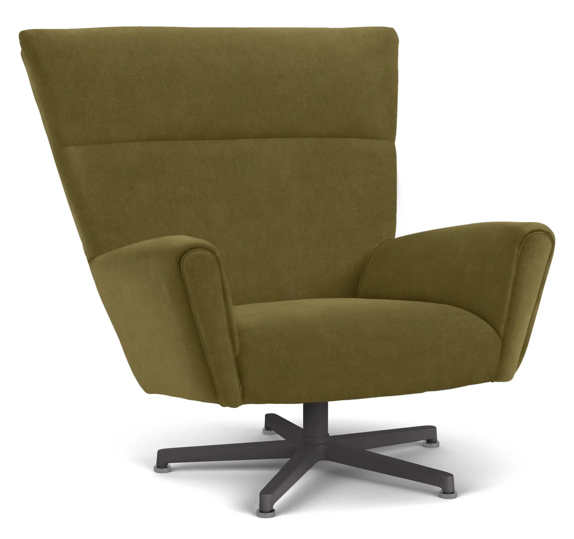Boden Swivel Chair in Banks Fir with Black Base