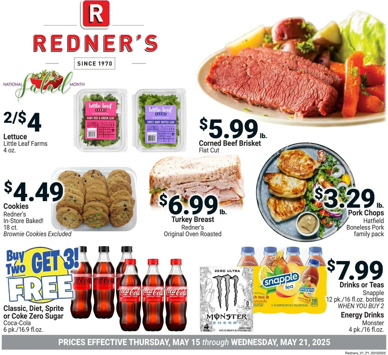 Catálogo de Redner’s Warehouse Market Current weekly ad 15 de mayo al 21 de mayo 2025 - Página 1