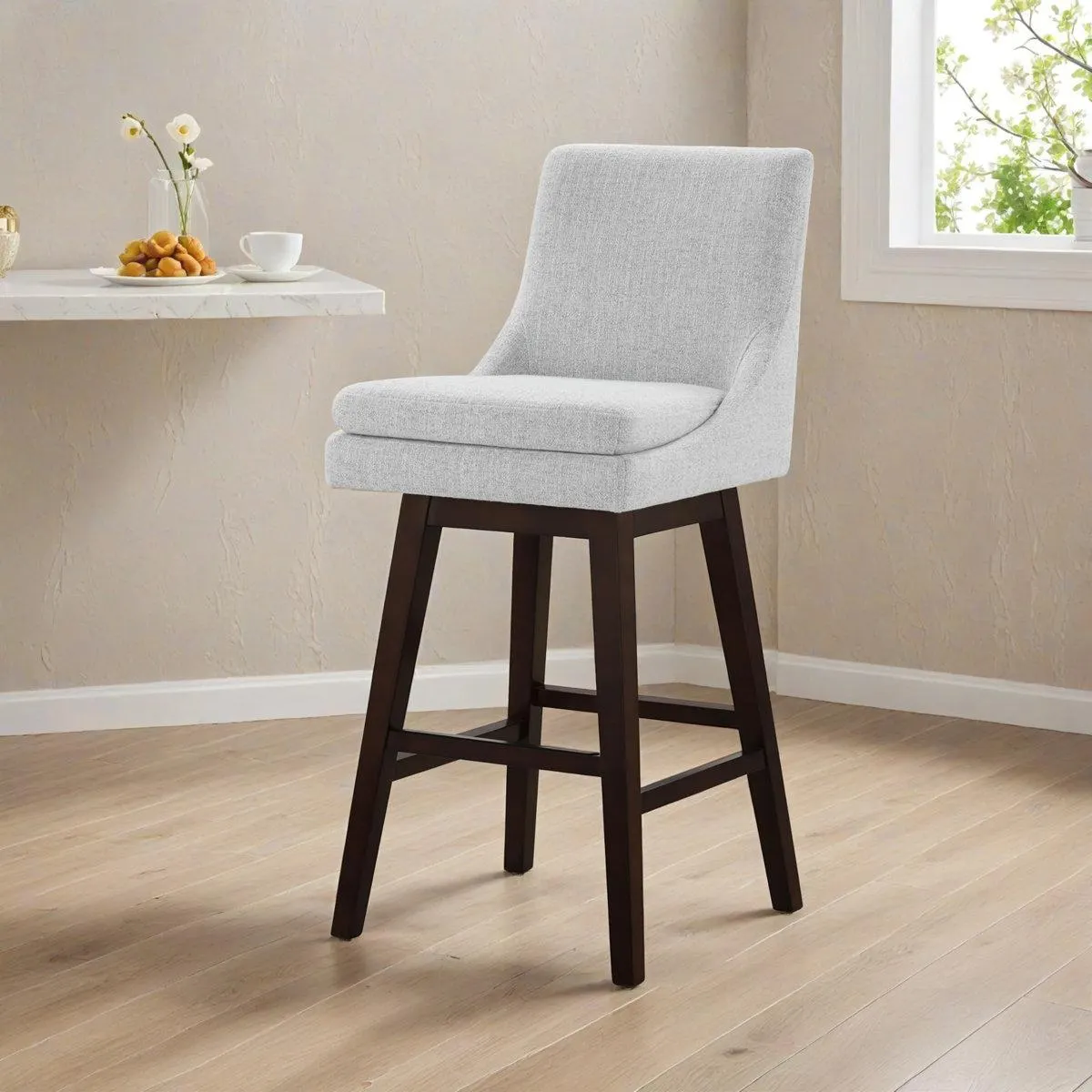 Zahara 26" Upholstered Swivel Counter Stool