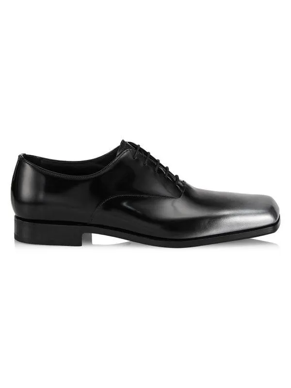 Metallic-Toe Leather Oxfords