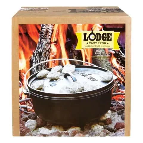 Lodge Logic Cast Iron Dutch Oven 12 in. 6 qt Black