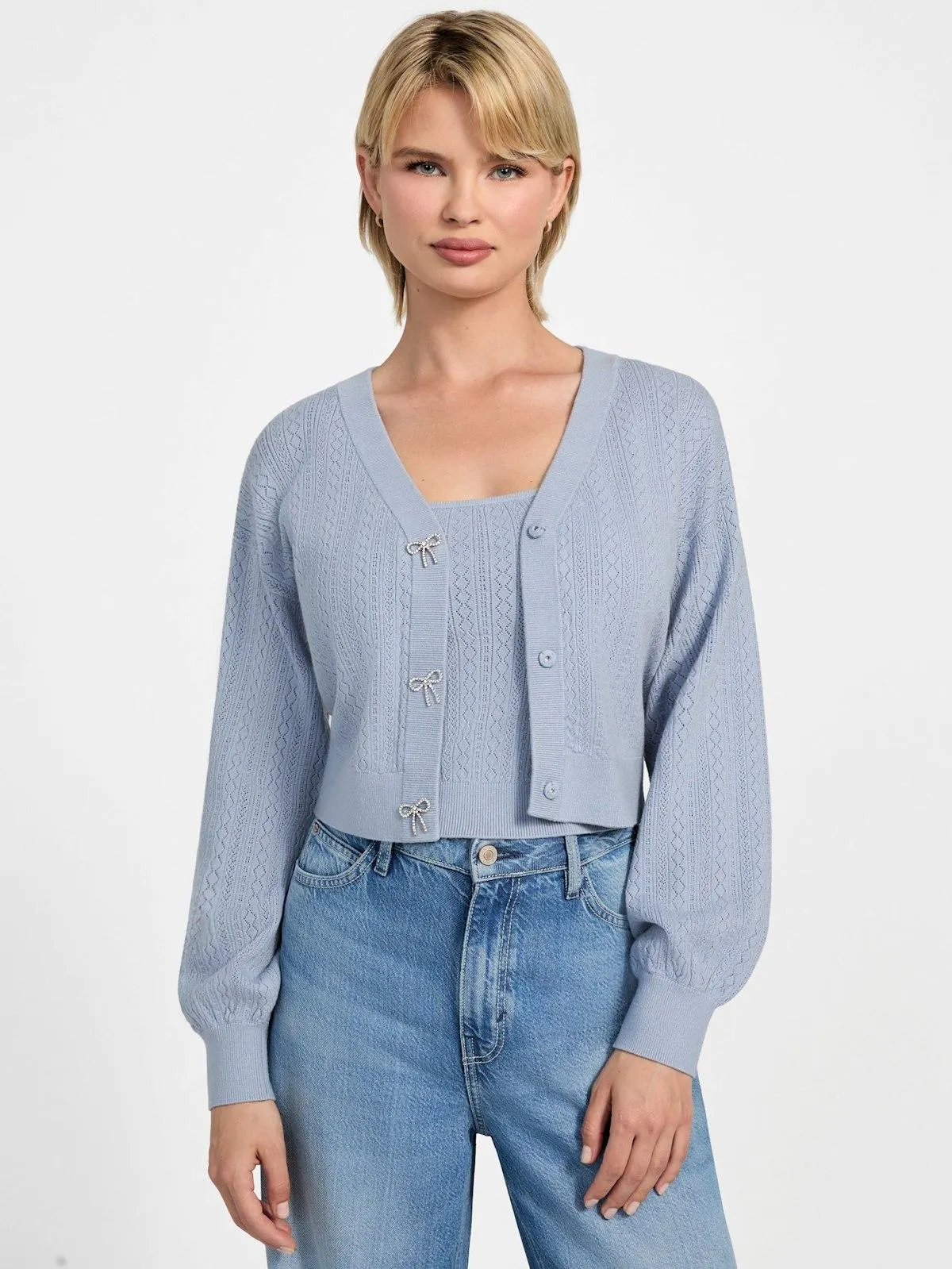 Eco Lyla Bow Cardigan Sweater